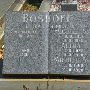 BOSHOFF Michiel S. 1931-1960 :: BOSHOFF Alida 1959-1960 :: BOSHOFF Michiel S. 1960-1960