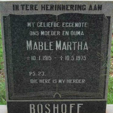 BOSHOFF Mable Martha 1915-1975