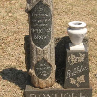 BOSHOFF Nicholas Brown 1940-1967