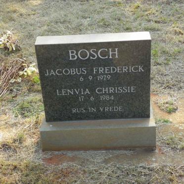 BOSCH Jacobus Frederick -1979 &amp; Lenvia Chrissie -1984