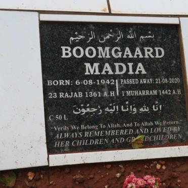 BOOMGAARD Madia 1942-2020