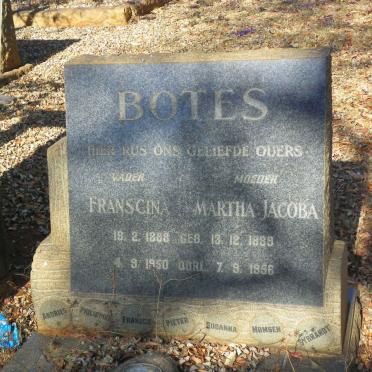 BOTES Franscina 1888-1950 &amp; Martha Jacoba 1889-1956