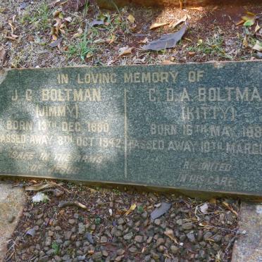 BOLTMAN J.C. 1880-1942 &amp; C.D.A. 1883-1957
