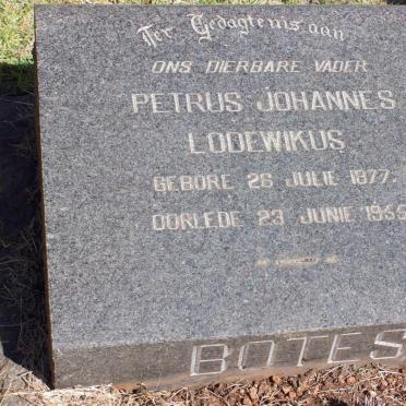 BOTES Petrus Johannes Lodewikus 1877-1955