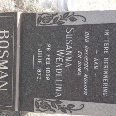 BOSMAN Susanna Wendelina 1892-1972