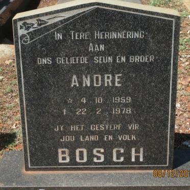 BOSCH André 1959-1978