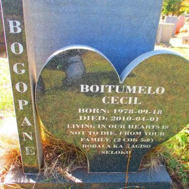 BOGOPANE Boitumelo Cecil 1978-2010
