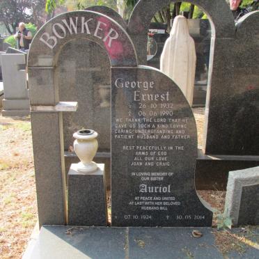 BOWKER George Ernest 1932-1990 :: BOWKER Auriol 1924-2014