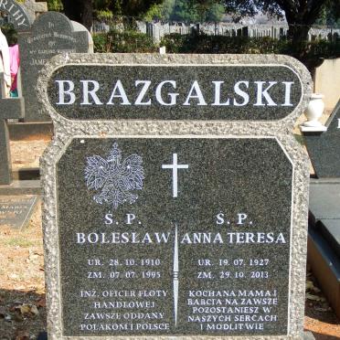 BRAZGALSKI Boleslaw 1910-1995 &amp; Anna Teresa 1927-2013