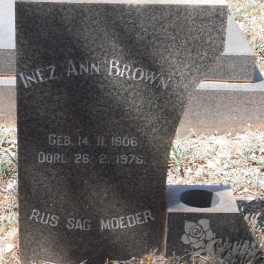BROWN Inez Ann 1906-1976
