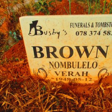 BROWN Nombulelo Verah 1948-?