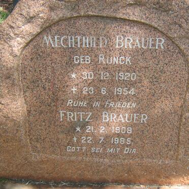 BRAUER Fritz 1908-1985 &amp; Mechthild RUNCK 1920-1954 :: RUNCK Stella 1887-1977