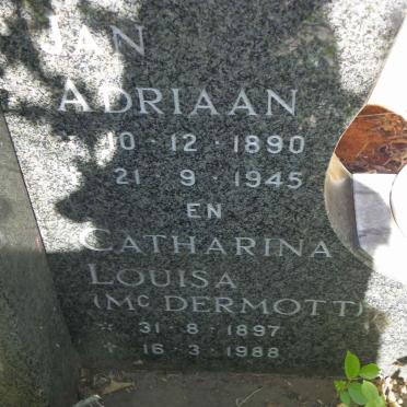 BREEDT Jan Adriaan 1890-1945 &amp; Catharina Louisa McDERMOTT 1897-1988