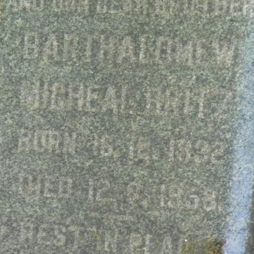 BRITZ Barthalomew Micheal 1932-1958