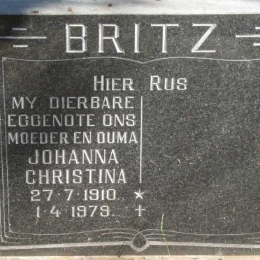 BRITZ Johanna Christina 1910-1979