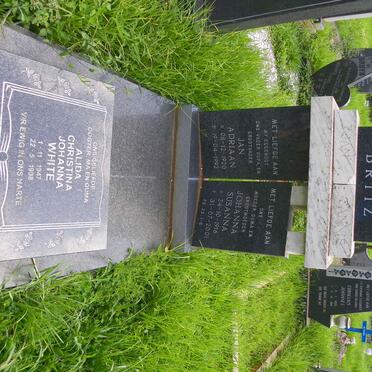 BRITZ Jan Adriaan 1920-1992 &amp; Johanna Susanna 1916-2001 :: WHITE Alida Christina Johanna 1947-1998