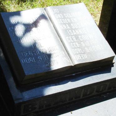 BRANDON Johannes J. 1910-1969 &amp; Anna Susanna GOUWS 1912-2002