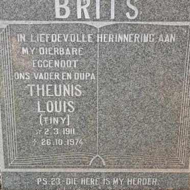 BRITS Theunis Louis 1911-1974