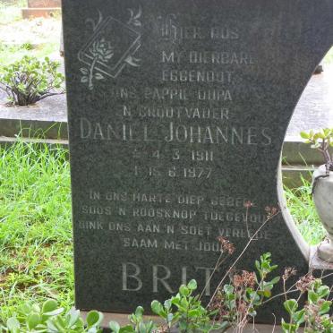 BRITS Daniel Johannes 1911-1977