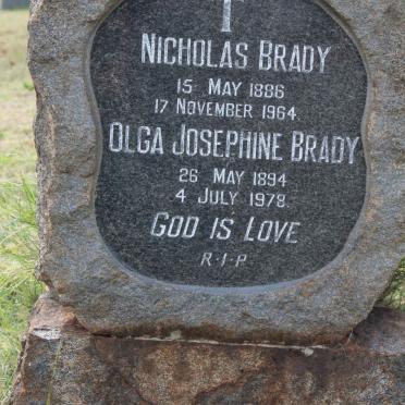 BRADY Nicholas 1886-1964 &amp; Olga Josephine 1894-1978