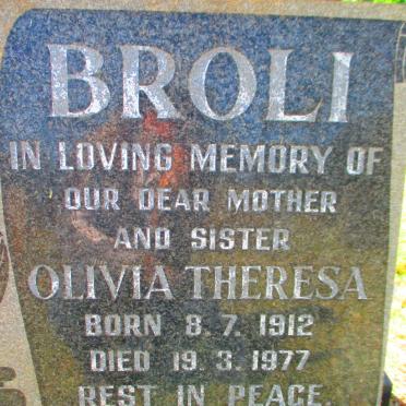BROLI Olivia Theresa 1912-1977