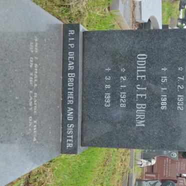BURM Odile J.E. 1928-1993 :: BURM Conrad C.L. 1932-1986