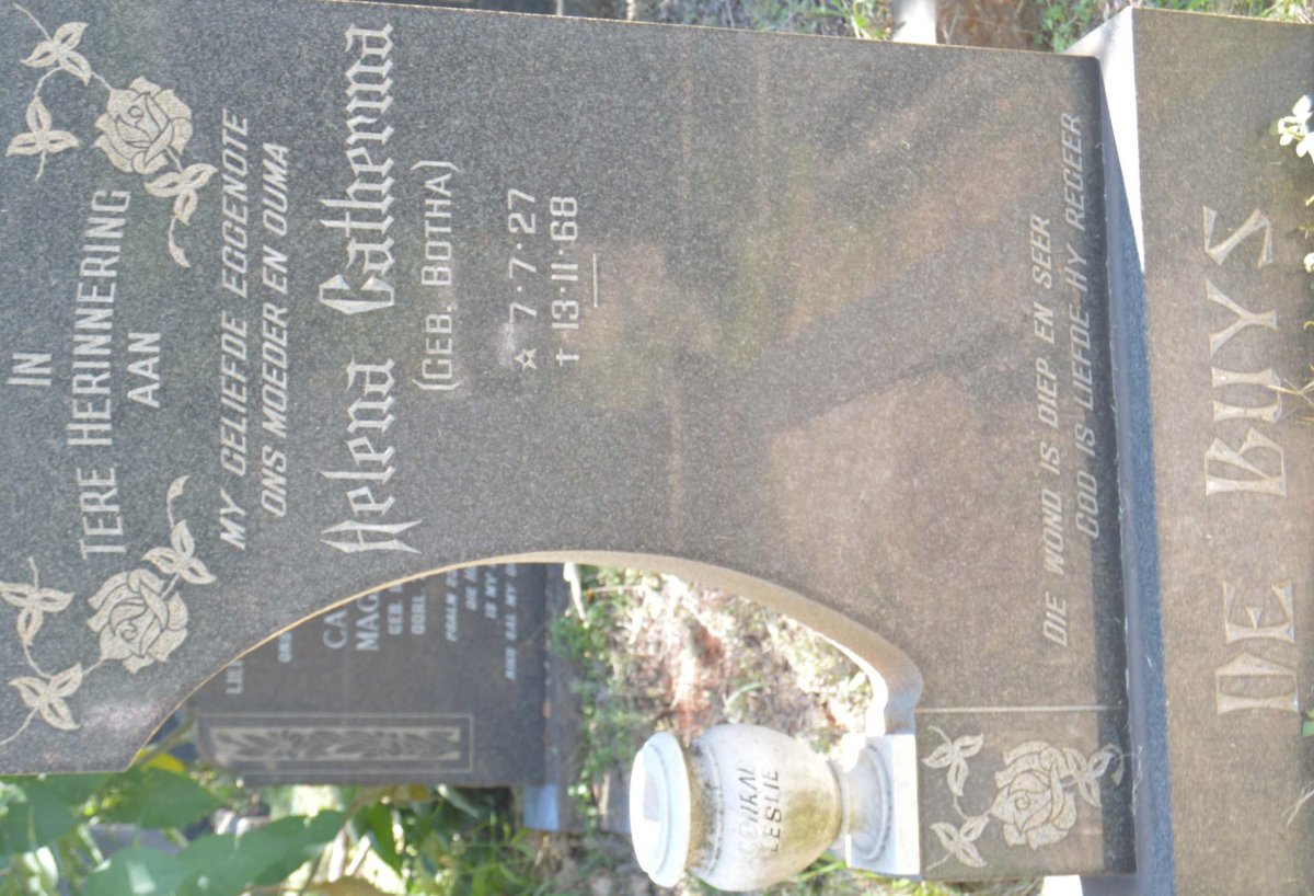 BUYS Helena Catherina, de nee BOTHA 1927-1968