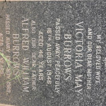 BURROWS Alfred William -1969 &amp; Victoria May -1946