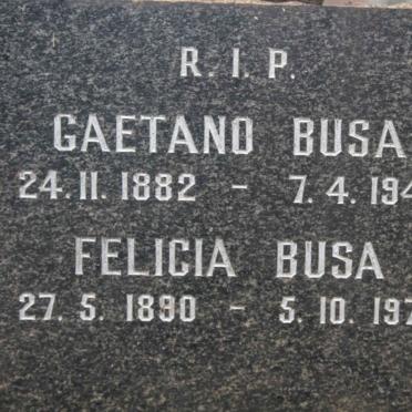 BUSA Gaetano 1882-1949 &amp; Felicia 1890-1972
