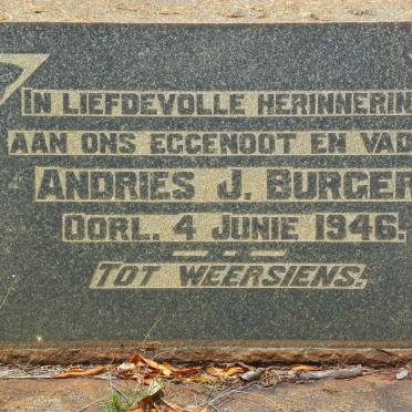 BURGER Andries J. -1946