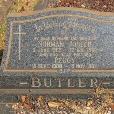 BUTLER Norman Joseph 1905-1962 &amp; Peggy 1908-1987