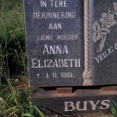 BUYS Anna Elizabeth -1981