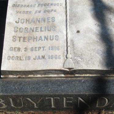 BUYTENDAG Johannes Cornelius Stephanus 1915-1965