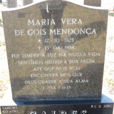 CAIRES Maria Vera de Gois Mendonça 1925-1994