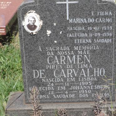 CARVALHO Carmen, de 1905-1980 :: DO CARMO Marina 1939-1996
