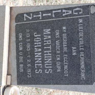 CALITZ Marthinus Johannes 1913-1973