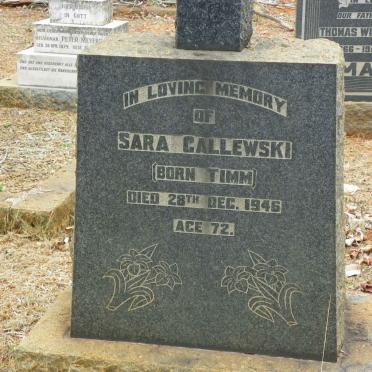 CALLEWSKI Sara nee TIMM -1946