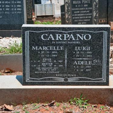 CARPANO Luigi 1885-1953 :: CARPANO Marcelle 1894-1984