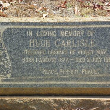CARLISLE Hugh 1877-1955