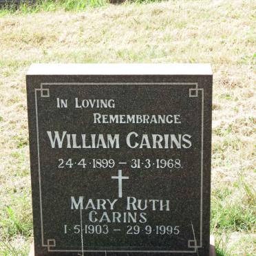CARINS William 1899-1968 &amp; Mary Ruth 1903-1995