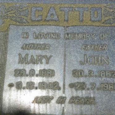 CATTO John 1882-1966 &amp; Mary 1881-1942 :: HAYWARD Gladys Jane 1908-1988