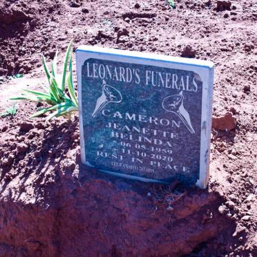CAMERON Jeanette Belinda 1959-2020