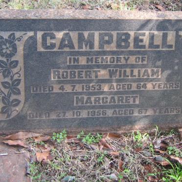 CAMPBELL Robert William -1953 &amp; Margaret -1956