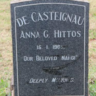 CASTEIGNAU Anna G. Hittos, de -1965