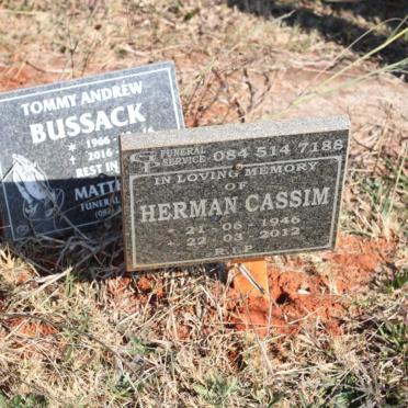 CASSIM Herman 1946-2012 :: BUSSACK Tommy Andrew 1966-2016