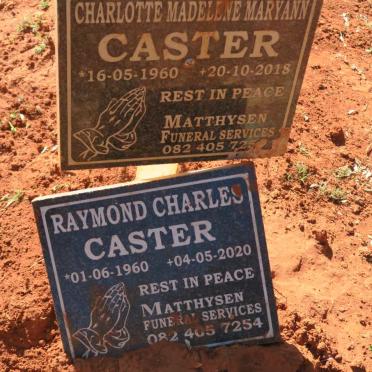 CASTER Raymond Charles 1960-2020 &amp; Charlotte Madelene Maryann 1960-2018