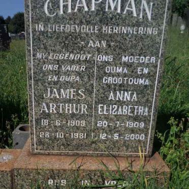 CHAPMAN James Arthur 1909-1981 &amp; Anna Elizabeth 1909-2000