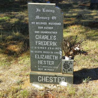 CHESTER Charles Frederik 1911-1975 &amp; Elizabeth Hester 1919-2002