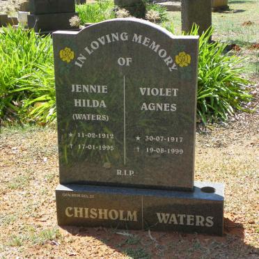CHISHOLM Jennie Hilda nee WATERS 1912-1995 :: WATERS Violet Agnes 1917-1999