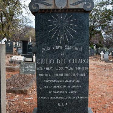 CHIARO Giulio, Del 1896-1959
